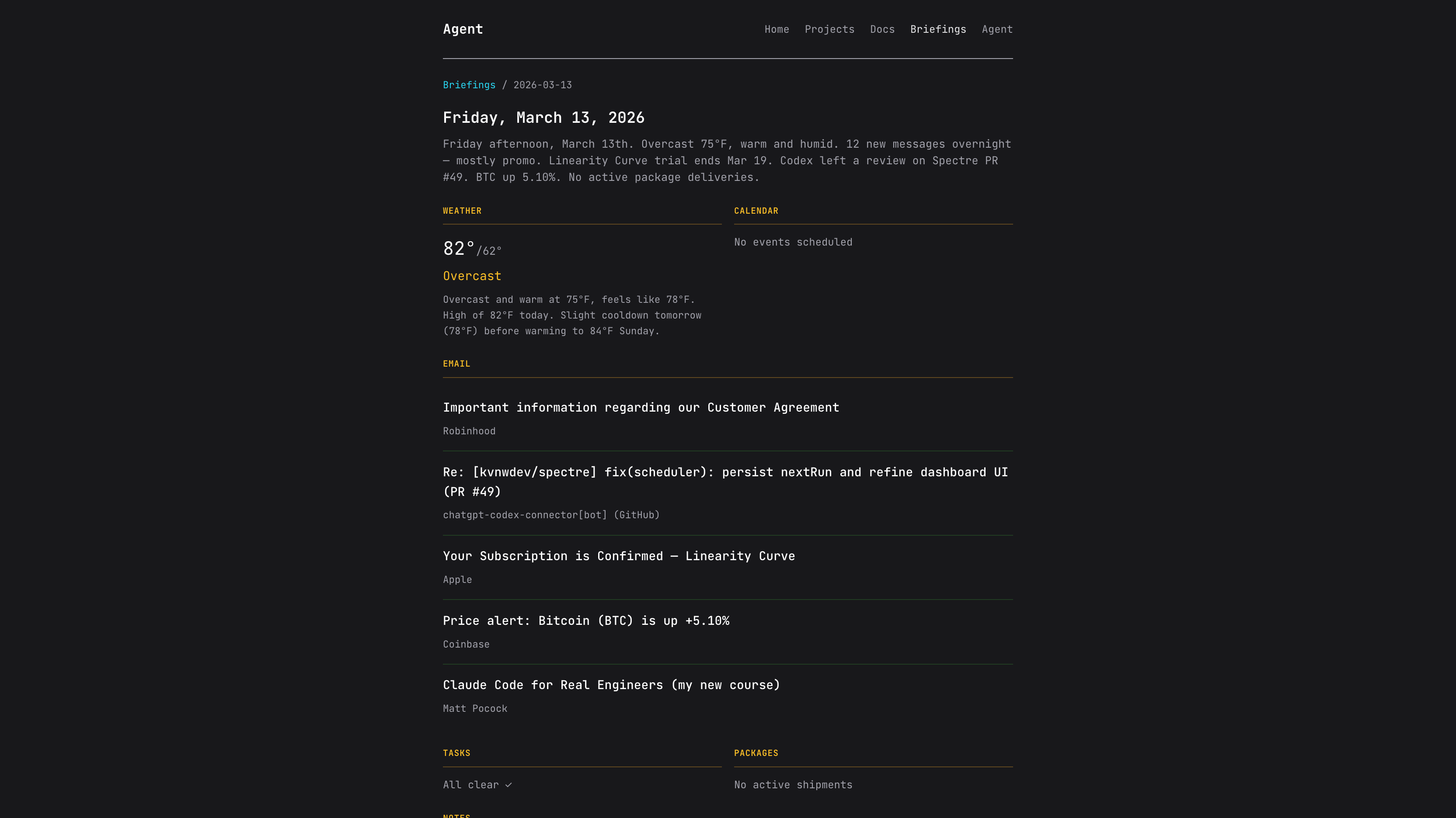 Example Briefing